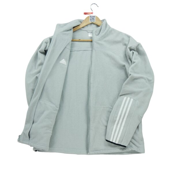 Veste polaires homme manches longues gris Adidas Col Montant