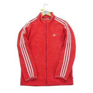 Veste polaires homme manches longues rouge Adidas Col Montant