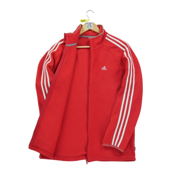 Veste polaires homme manches longues rouge Adidas Col Montant