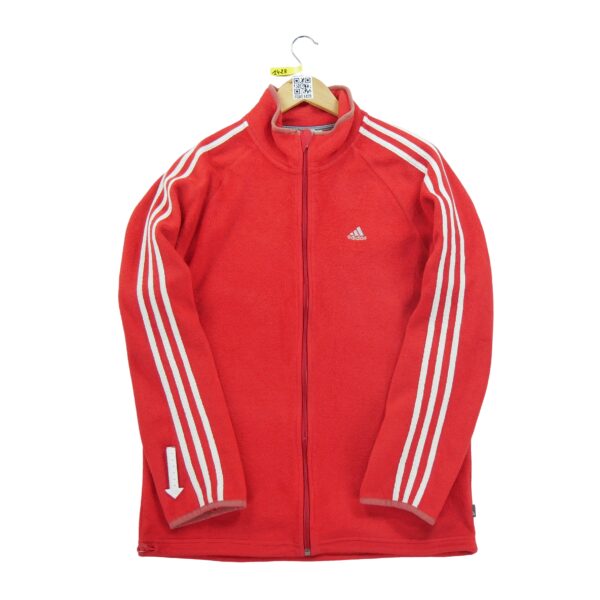 Veste polaires homme manches longues rouge Adidas Col Montant