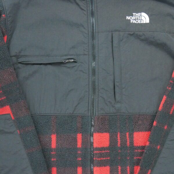 Veste polaires homme manches longues rouge The North Face Motif a carreaux Col Montant