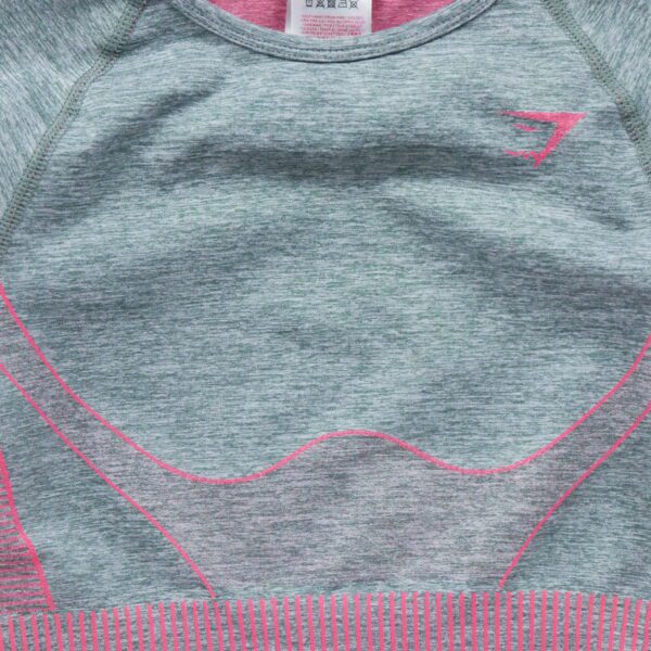 T-shirt Femme  Fitness Yoga Gris – Image 3