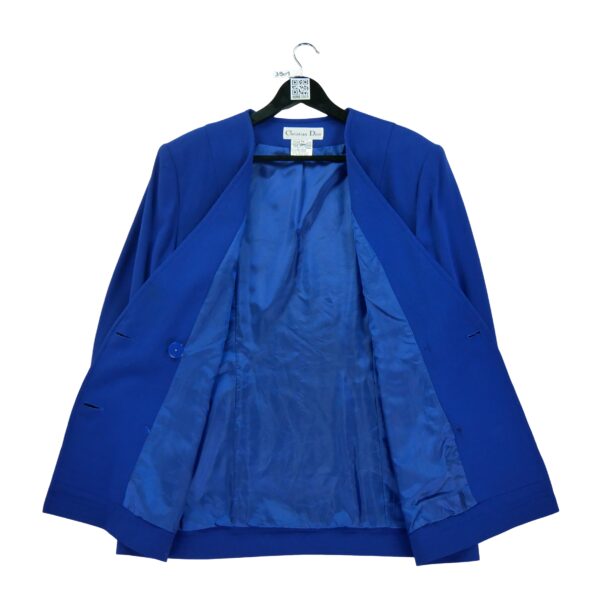 Blazer femme manches longues bleu Dior Col Officier