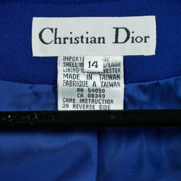 Blazer femme manches longues bleu Dior Col Officier