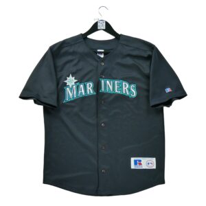 Maillot manches courtes enfant noir Russell Athletic Equipe Seattle Mariners