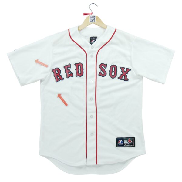 Maillot manches courtes homme blanc Majestic Equipe Red Sox de Boston