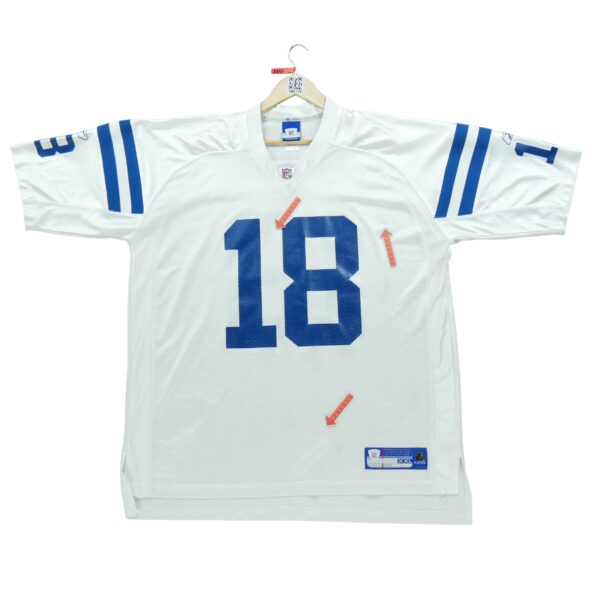 Maillot manches courtes homme blanc Reebok Equipe Indianapolis Colts