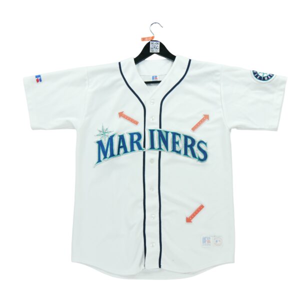Maillot manches courtes homme blanc Russell Athletic Equipe Seattle Mariners