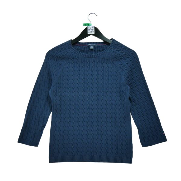 Pull femme manches longues marine Tommy Hilfiger Col Rond