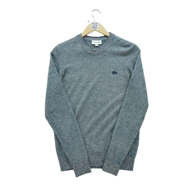 Pull homme manches longues gris Lacoste Motif chine Col Rond
