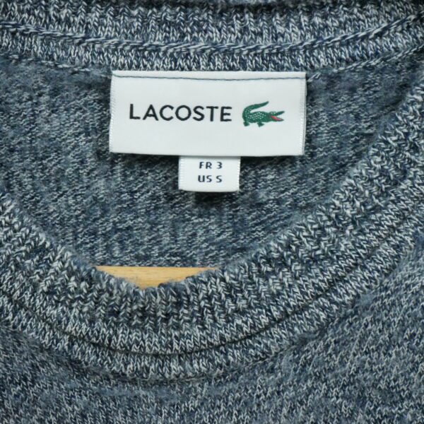 Pull homme manches longues gris Lacoste Motif chine Col Rond
