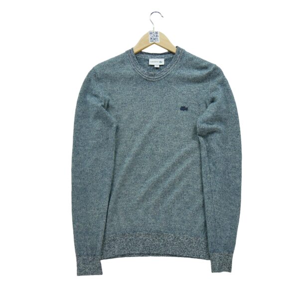 Pull homme manches longues gris Lacoste Motif chine Col Rond