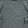 Pull homme manches longues gris Polo Ralph Lauren Motif chine Col V