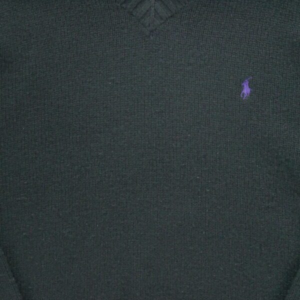 Pull homme manches longues noir Polo Ralph Lauren Col V