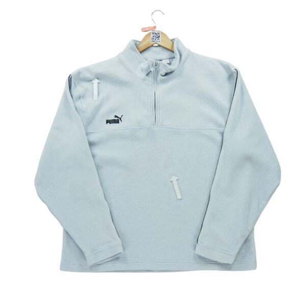 Pull polaires homme manches longues bleu clair Puma Col Montant