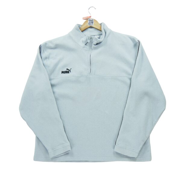 Pull polaires homme manches longues bleu clair Puma Col Montant