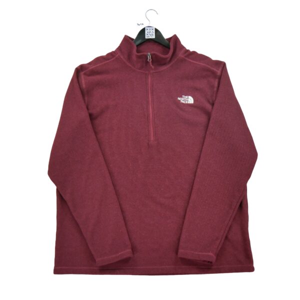 Pull polaires homme manches longues bordeaux The North Face Col Montant