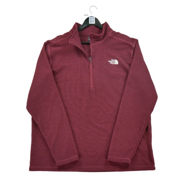Pull polaires homme manches longues bordeaux The North Face Col Montant