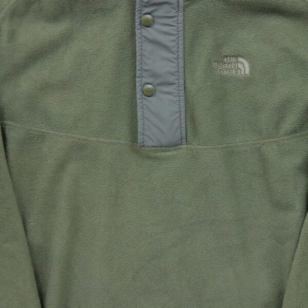 Pull polaires homme manches longues kaki The North Face Col Montant