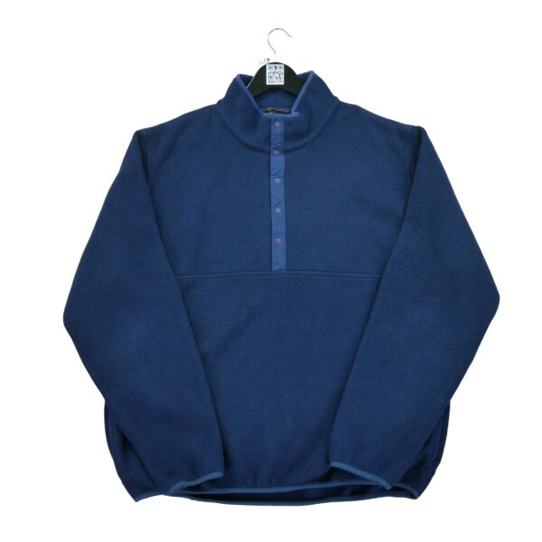Pull polaires homme manches longues marine LLBean Col Montant