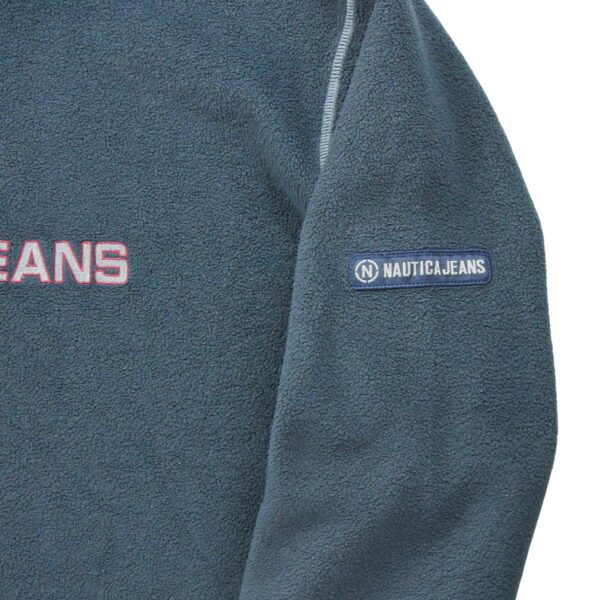 Pull polaires homme manches longues marine Nautica Motif brode Col Montant
