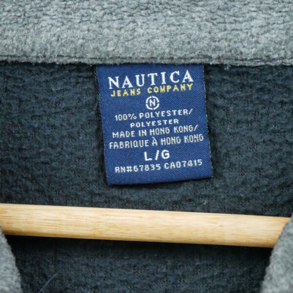 Pull polaires homme manches longues marine Nautica Motif brode Col Montant
