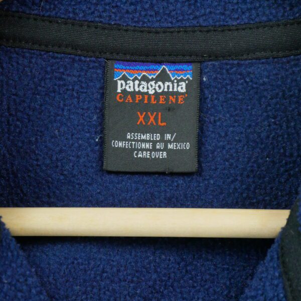 Pull polaires homme manches longues marine Patagonia Col Montant