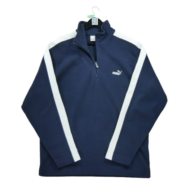 Pull polaires homme manches longues marine Puma Col Montant