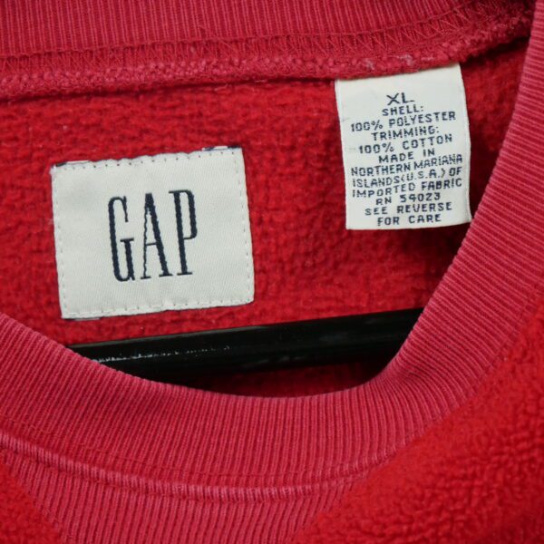 Pull polaires homme manches longues rouge Gap Col Montant