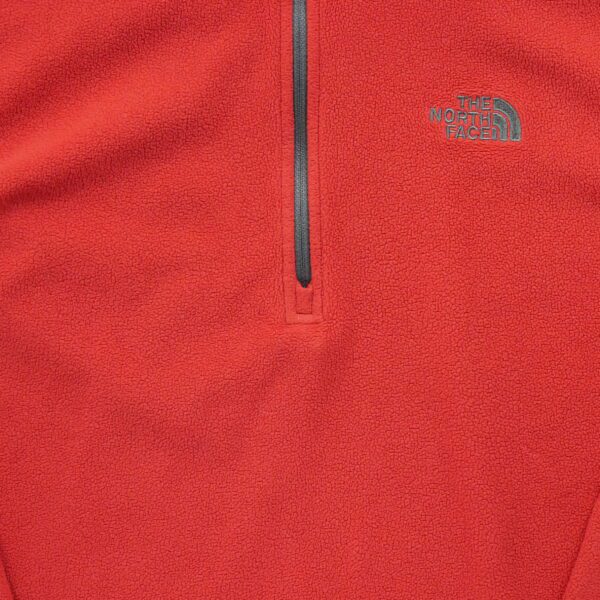 Pull polaires homme manches longues rouge The North Face Col Montant