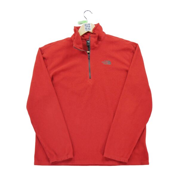 Pull polaires homme manches longues rouge The North Face Col Montant