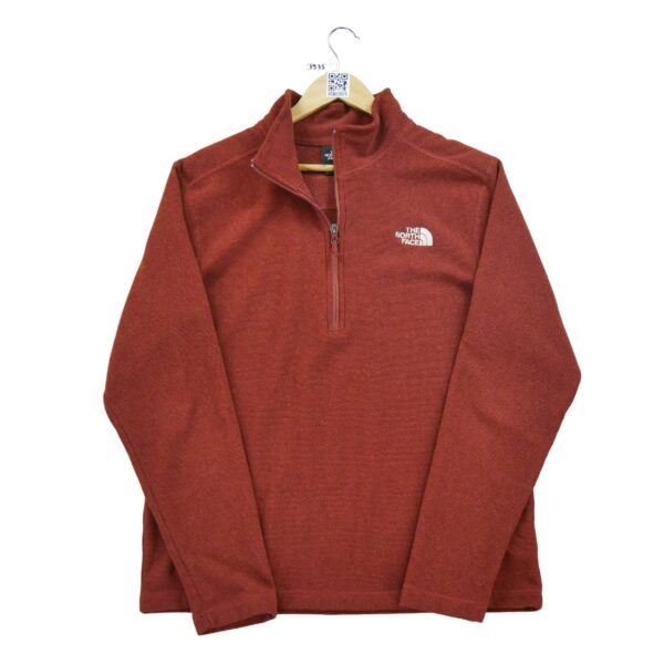 Pull polaires homme manches longues rouge The North Face Col Montant