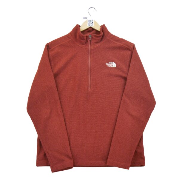 Pull polaires homme manches longues rouge The North Face Col Montant