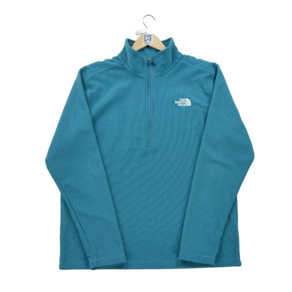Pull polaires homme manches longues turquoise The North Face Col Montant