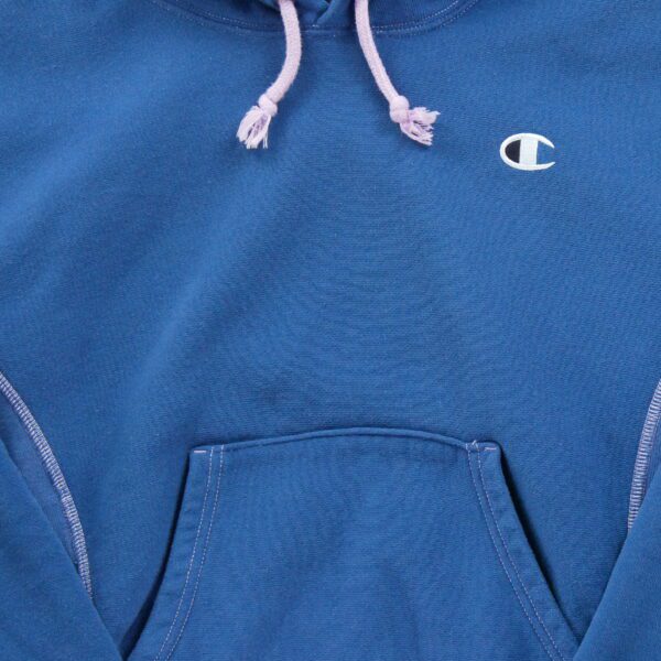Sweat a capuche femme manches longues bleu Champion Col Rond
