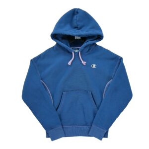 Sweat a capuche femme manches longues bleu Champion Col Rond