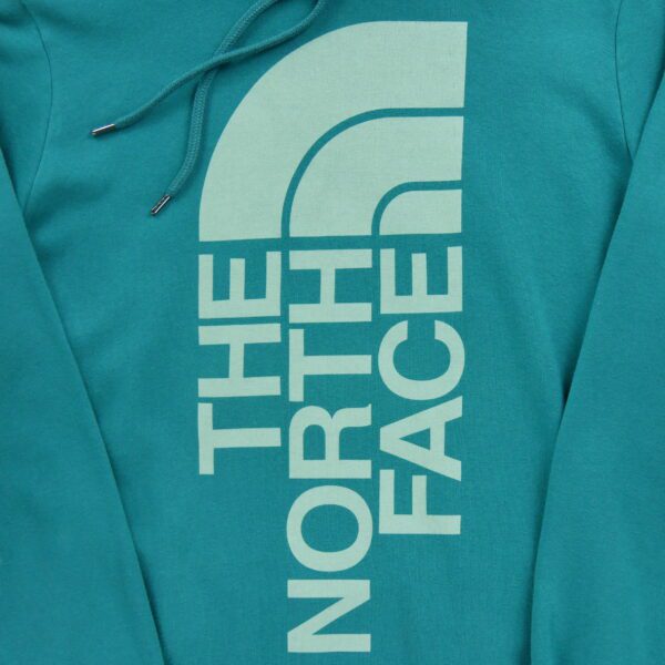Sweat a capuche femme manches longues bleu The North Face Motif imprime Col Rond