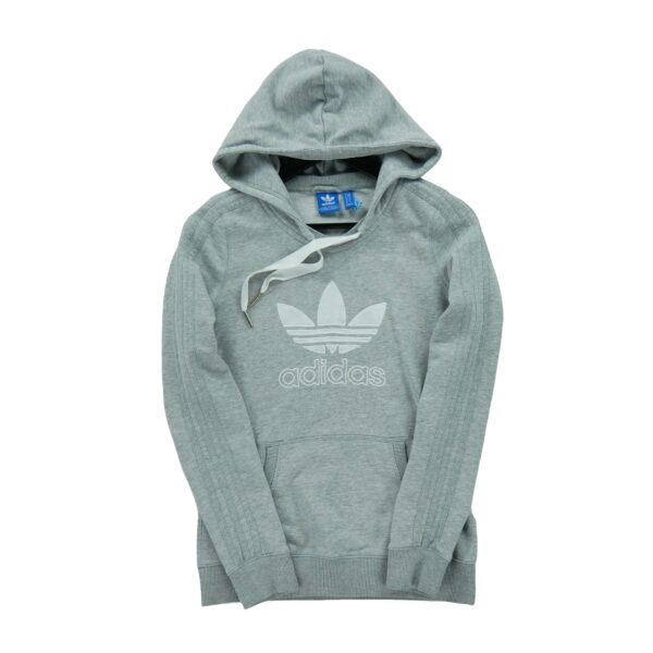 Sweat a capuche femme manches longues gris Adidas Motif chine Col Rond