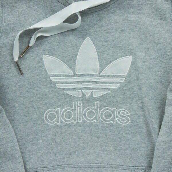 Sweat a capuche femme manches longues gris Adidas Motif chine Col Rond