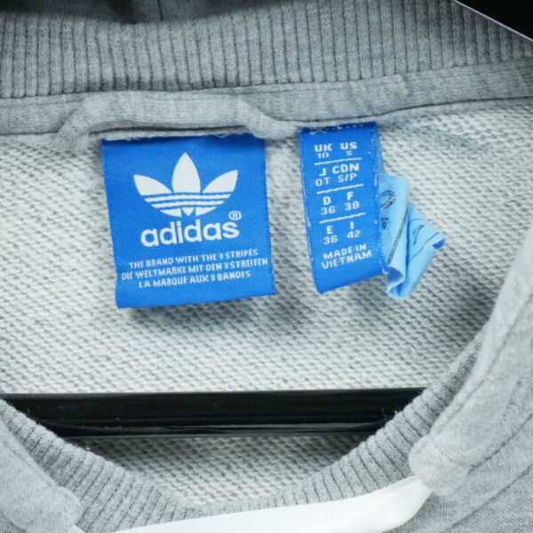 Sweat a capuche femme manches longues gris Adidas Motif chine Col Rond