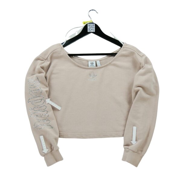 Sweat a capuche femme manches longues rose Adidas Col Rond