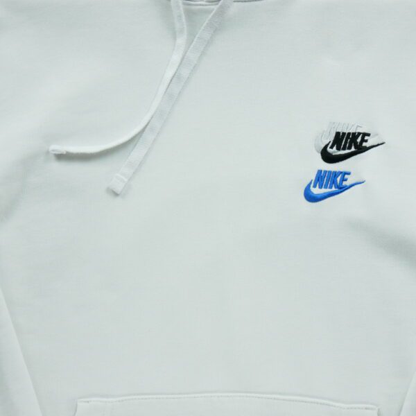 Sweat a capuche homme manches longues blanc Nike Col Rond