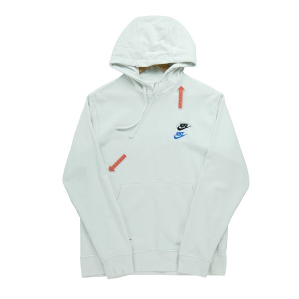 Sweat a capuche homme manches longues blanc Nike Col Rond