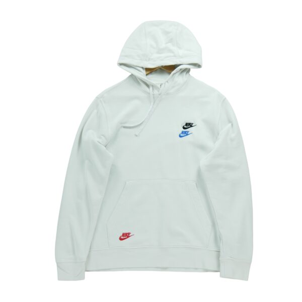 Sweat a capuche homme manches longues blanc Nike Col Rond