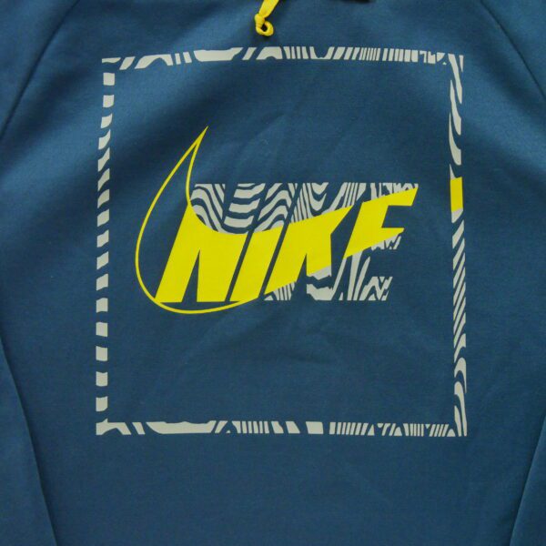 Sweat a capuche homme manches longues bleu Nike Motif imprime Col Montant