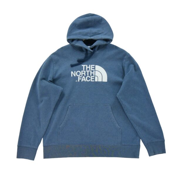 Sweat a capuche homme manches longues bleu The North Face Motif chine Col Rond