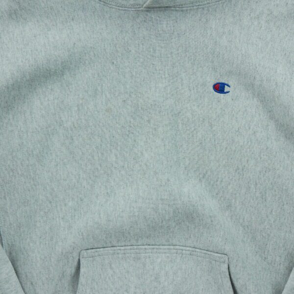Sweat a capuche homme manches longues gris Champion Motif chine Col Rond