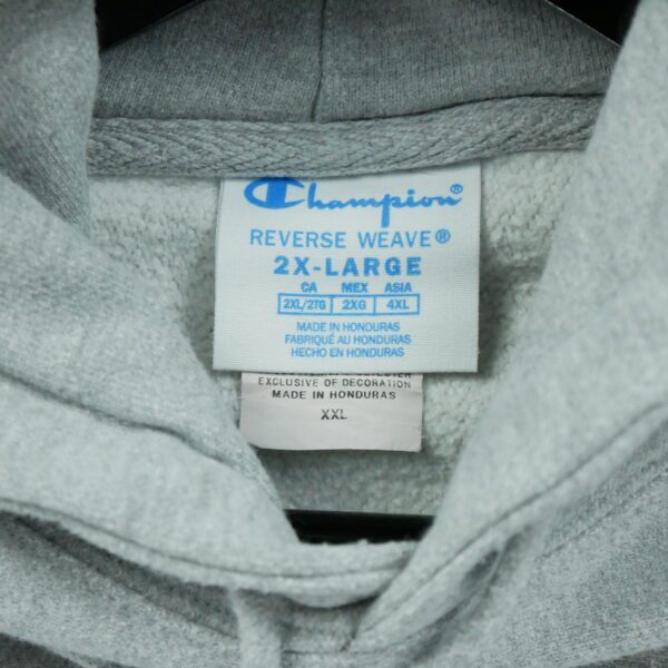 Sweat a capuche homme manches longues gris Champion Motif chine Col Rond