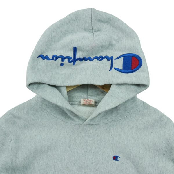 Sweat a capuche homme manches longues gris Champion Motif chine Col Rond