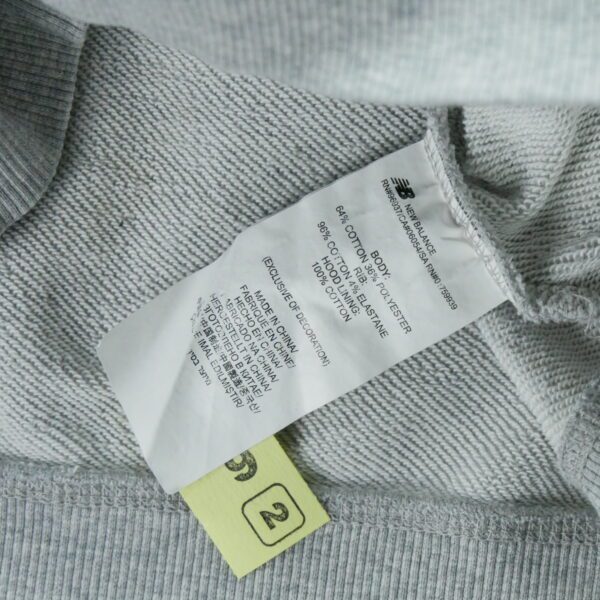 Sweat a capuche homme manches longues gris New Balance Motif chine Col Rond
